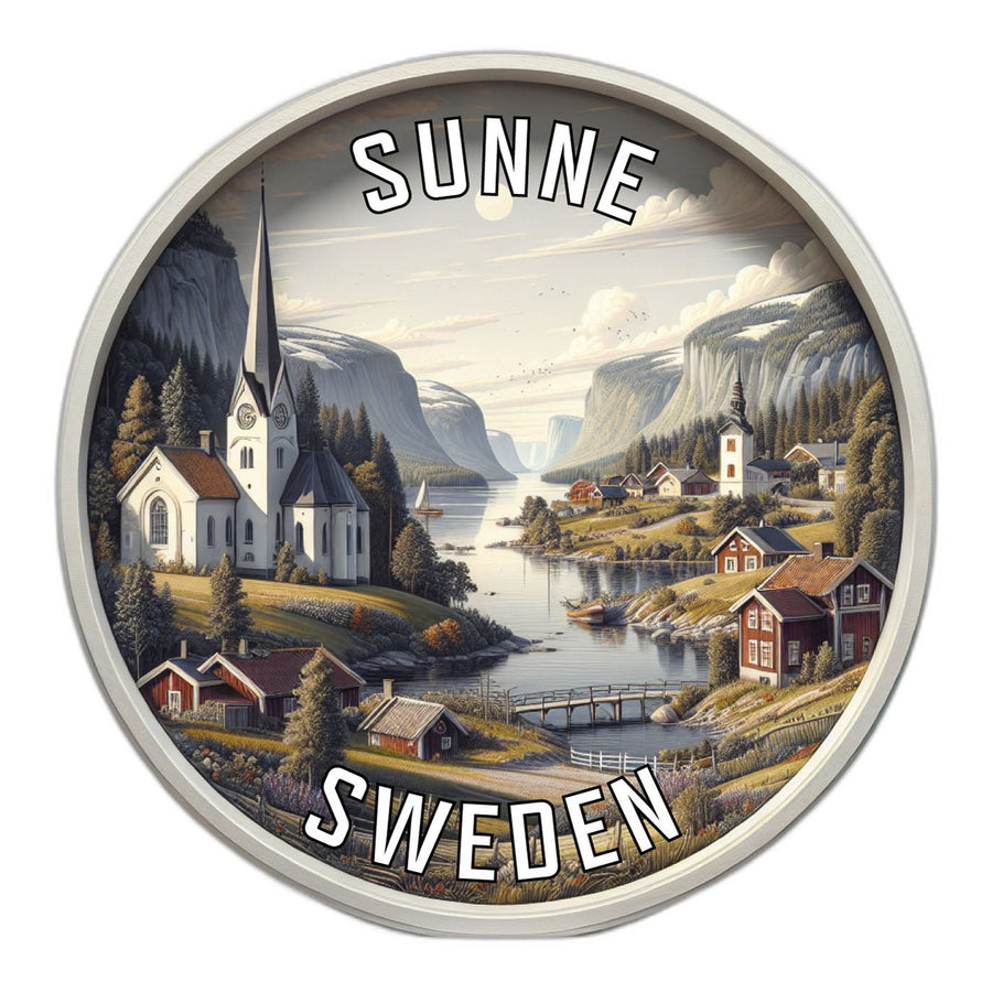 Sunne Sweden Souvenir Die Cut Flat Magnet Image 1