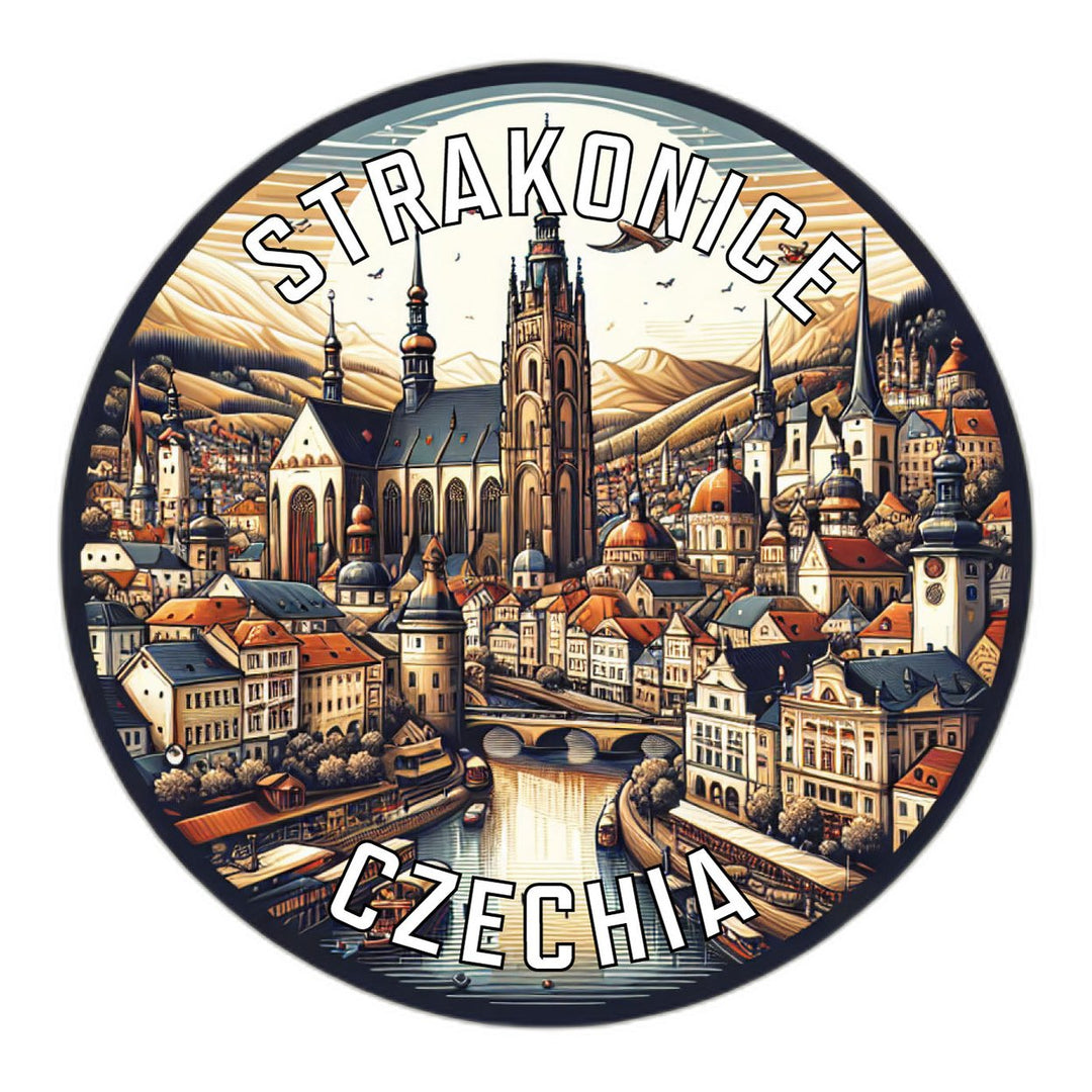 Strakonice Czechia Souvenir Die Cut Flat Magnet Image 1