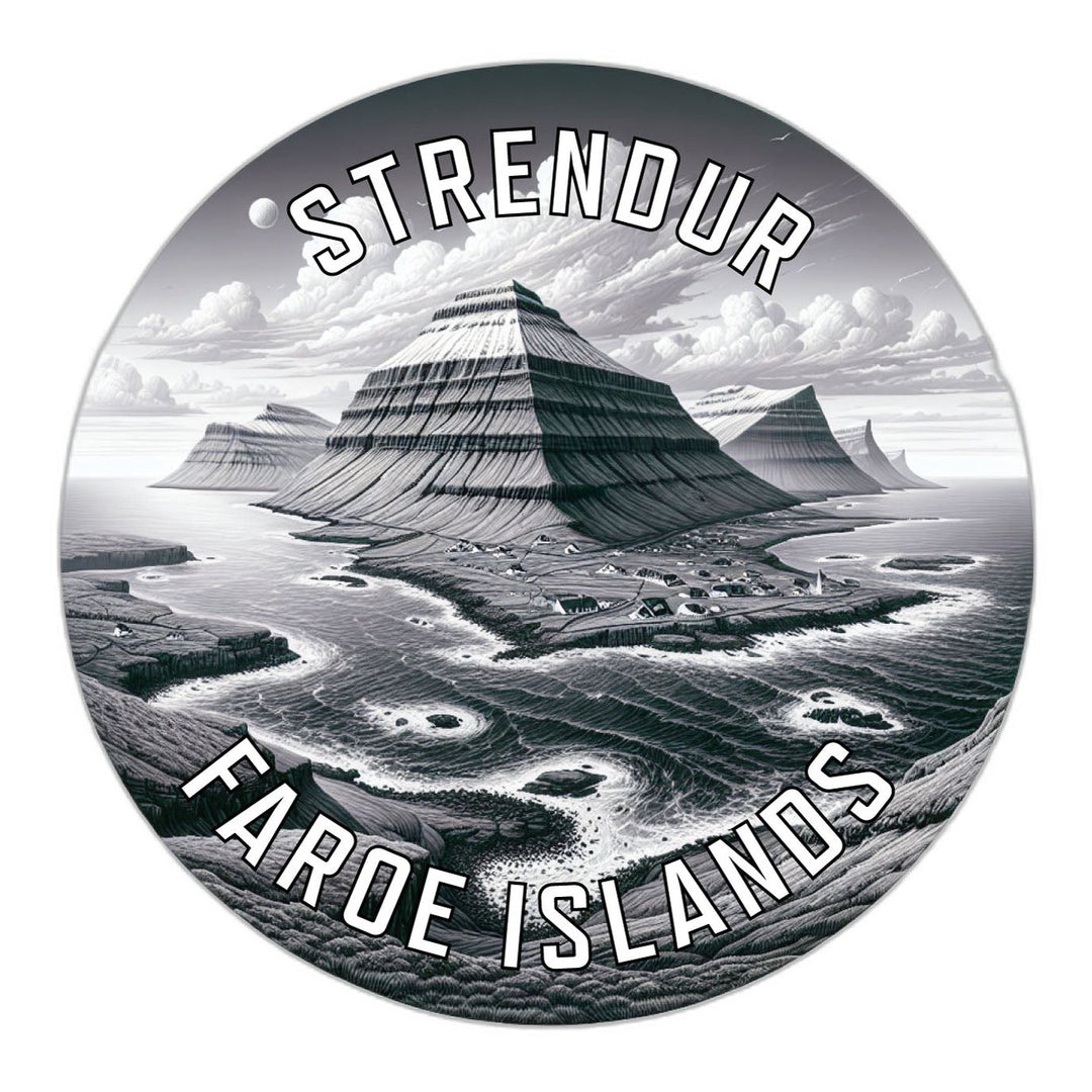 Strendur Faroe Islands Souvenir Die Cut Flat Magnet Image 1