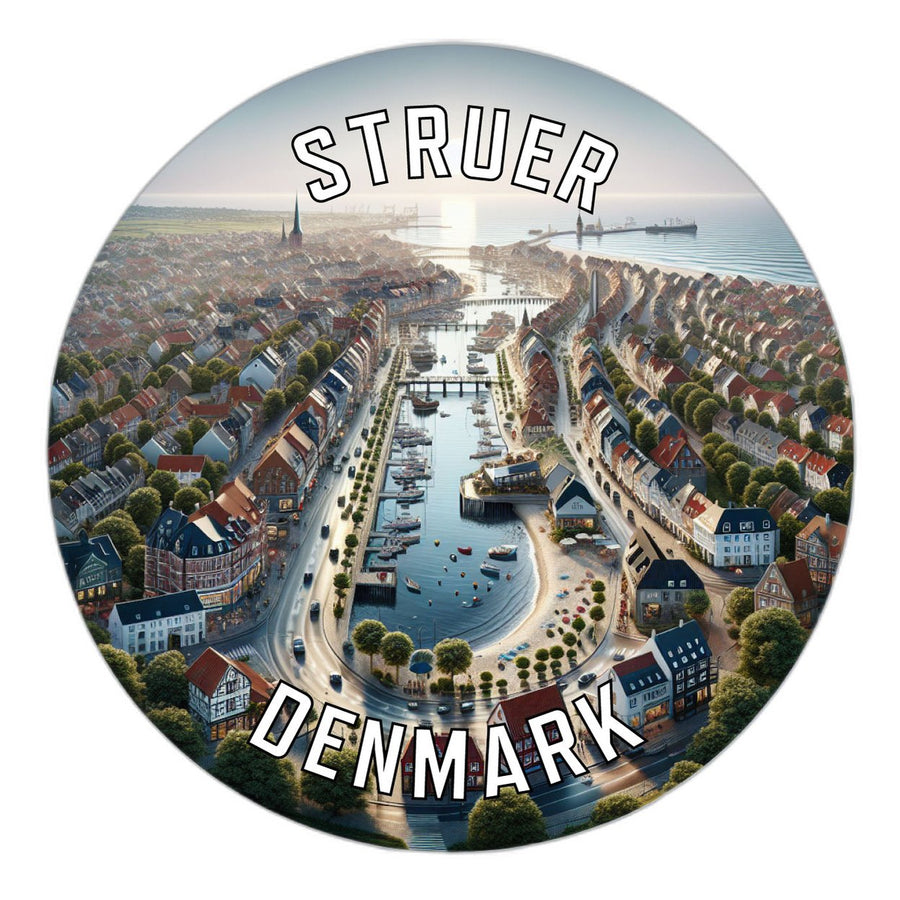 Struer Denmark Souvenir Die Cut Flat Magnet Image 1