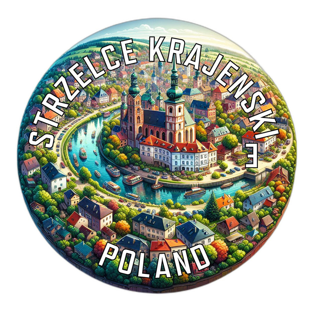 Strzelce Krajenskie Poland Souvenir Die Cut Flat Magnet Image 1