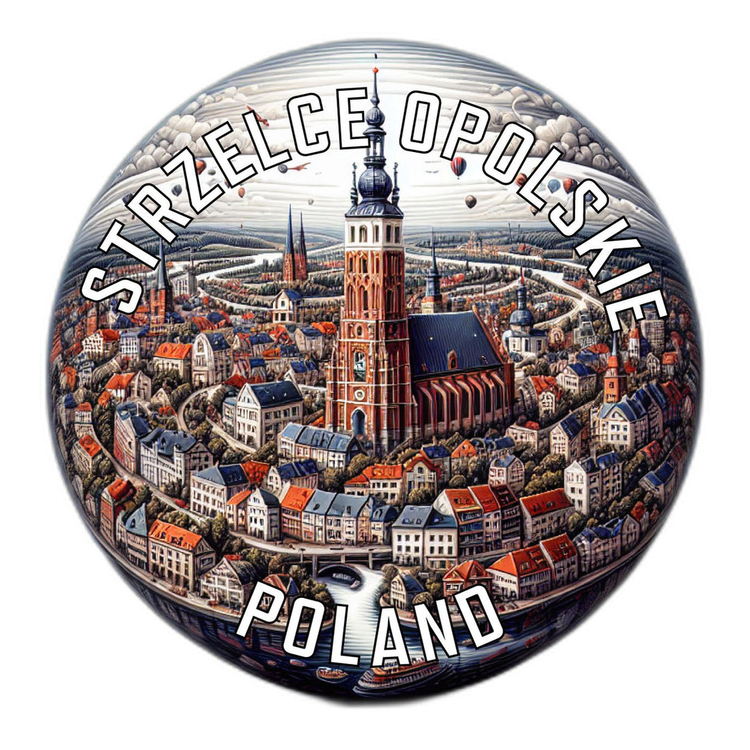 Strzelce Opolskie Poland Souvenir Die Cut Flat Magnet Image 1