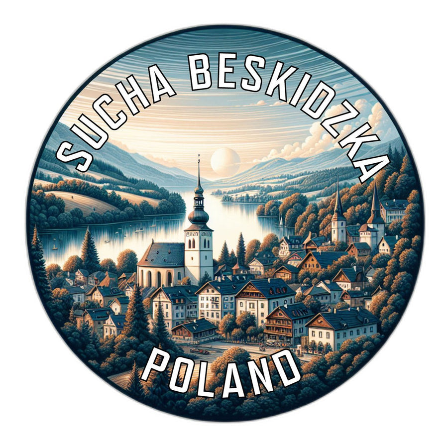 Sucha Beskidzka Poland Souvenir Die Cut Flat Magnet Image 1