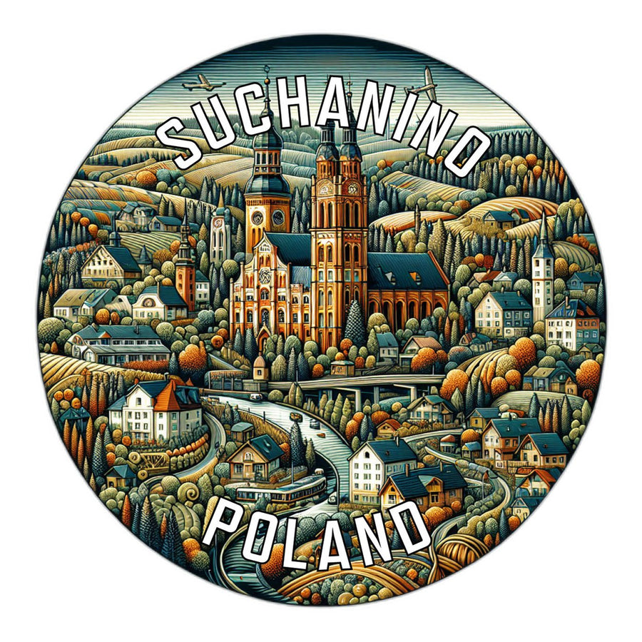 Suchanino Poland Souvenir Die Cut Flat Magnet Image 1