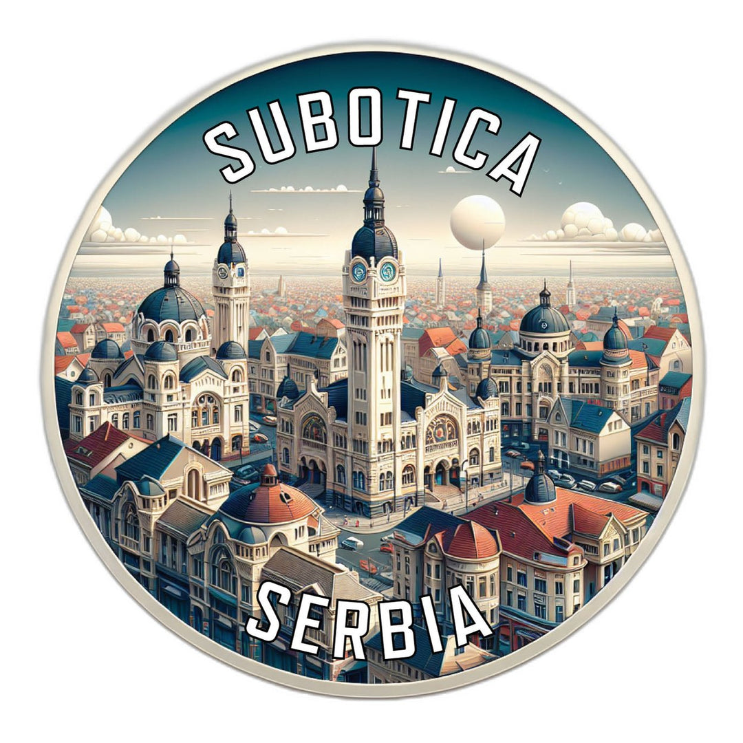 Subotica Serbia Souvenir Die Cut Flat Magnet Image 1