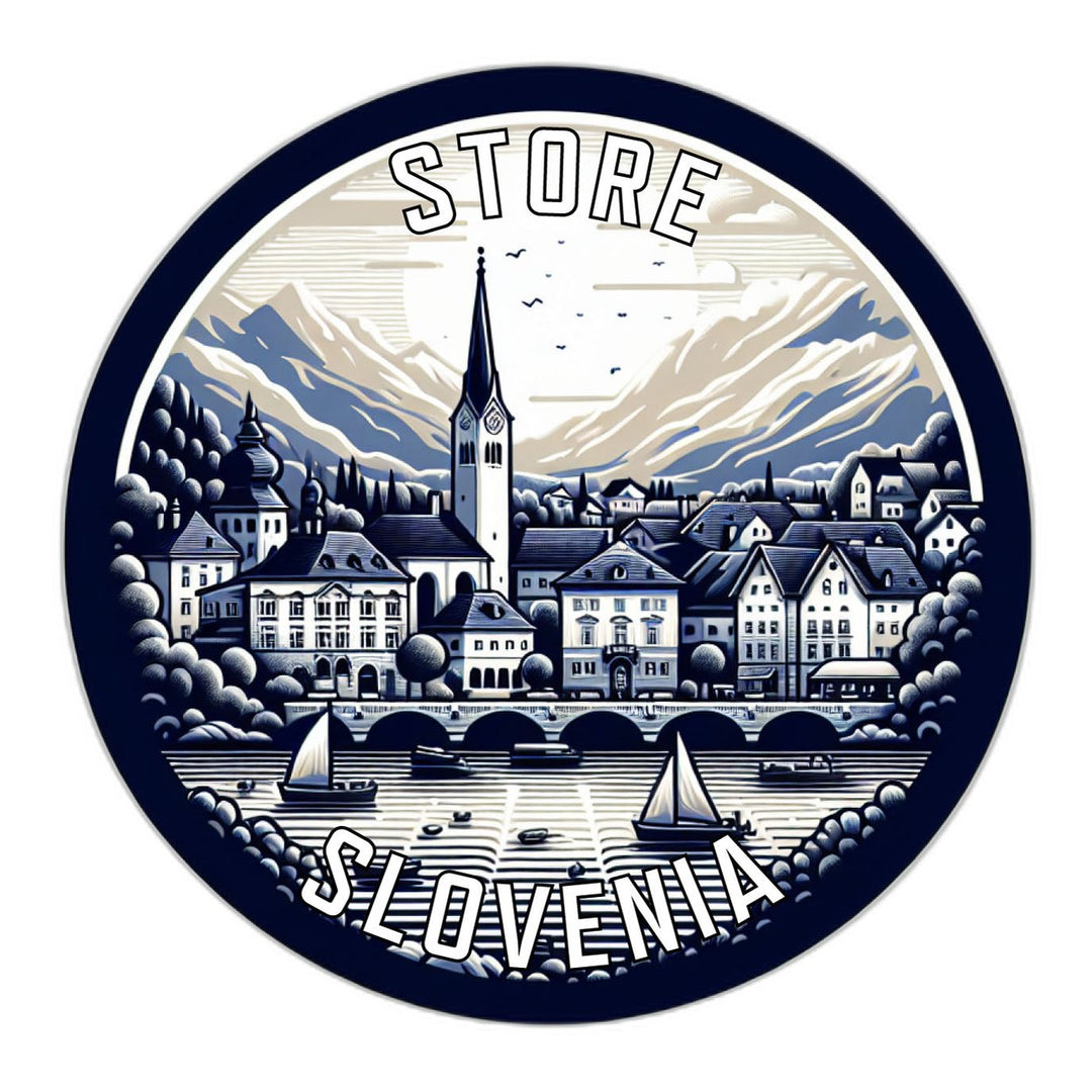 Store Slovenia Souvenir Die Cut Flat Magnet Image 1