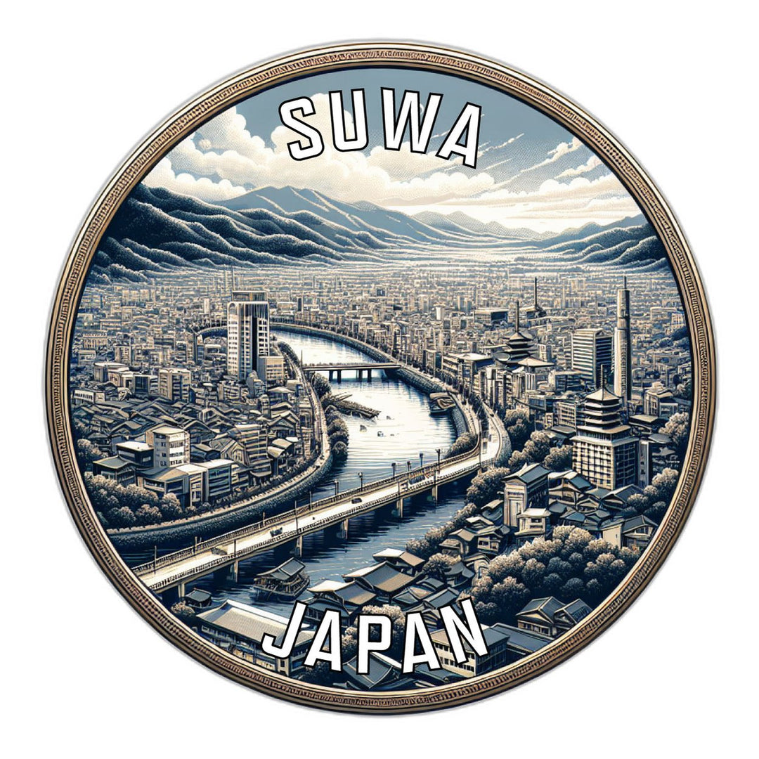 Suwa Japan Souvenir Die Cut Flat Magnet Image 1