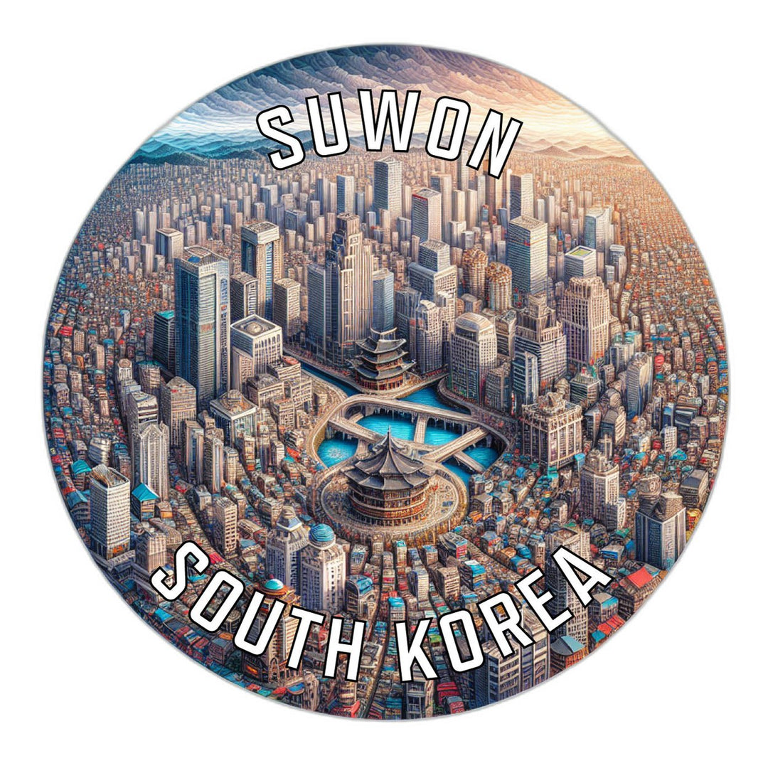 Suwon Korea South Souvenir Die Cut Flat Magnet Image 1