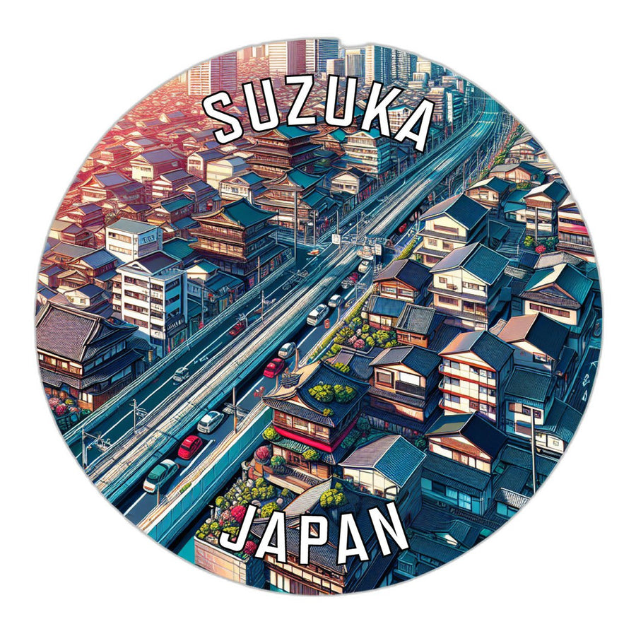 Suzuka Japan Souvenir Die Cut Flat Magnet Image 1