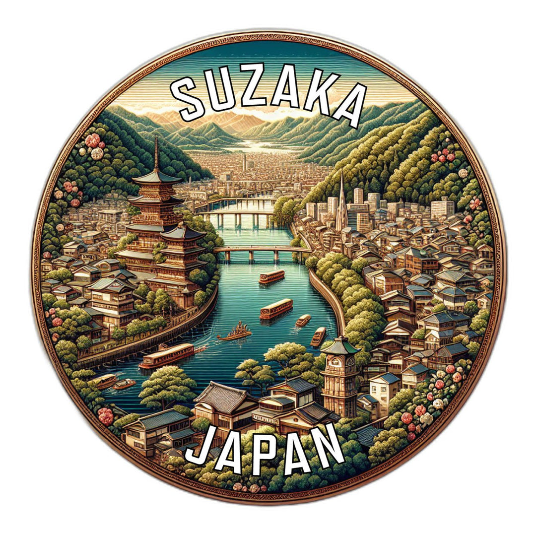 Suzaka Japan Souvenir Die Cut Flat Magnet Image 1