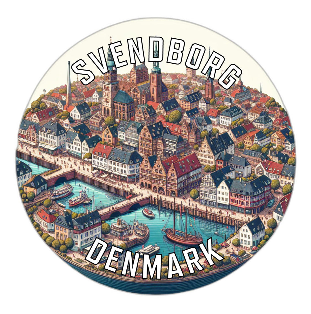 Svendborg Denmark Souvenir Die Cut Flat Magnet Image 1