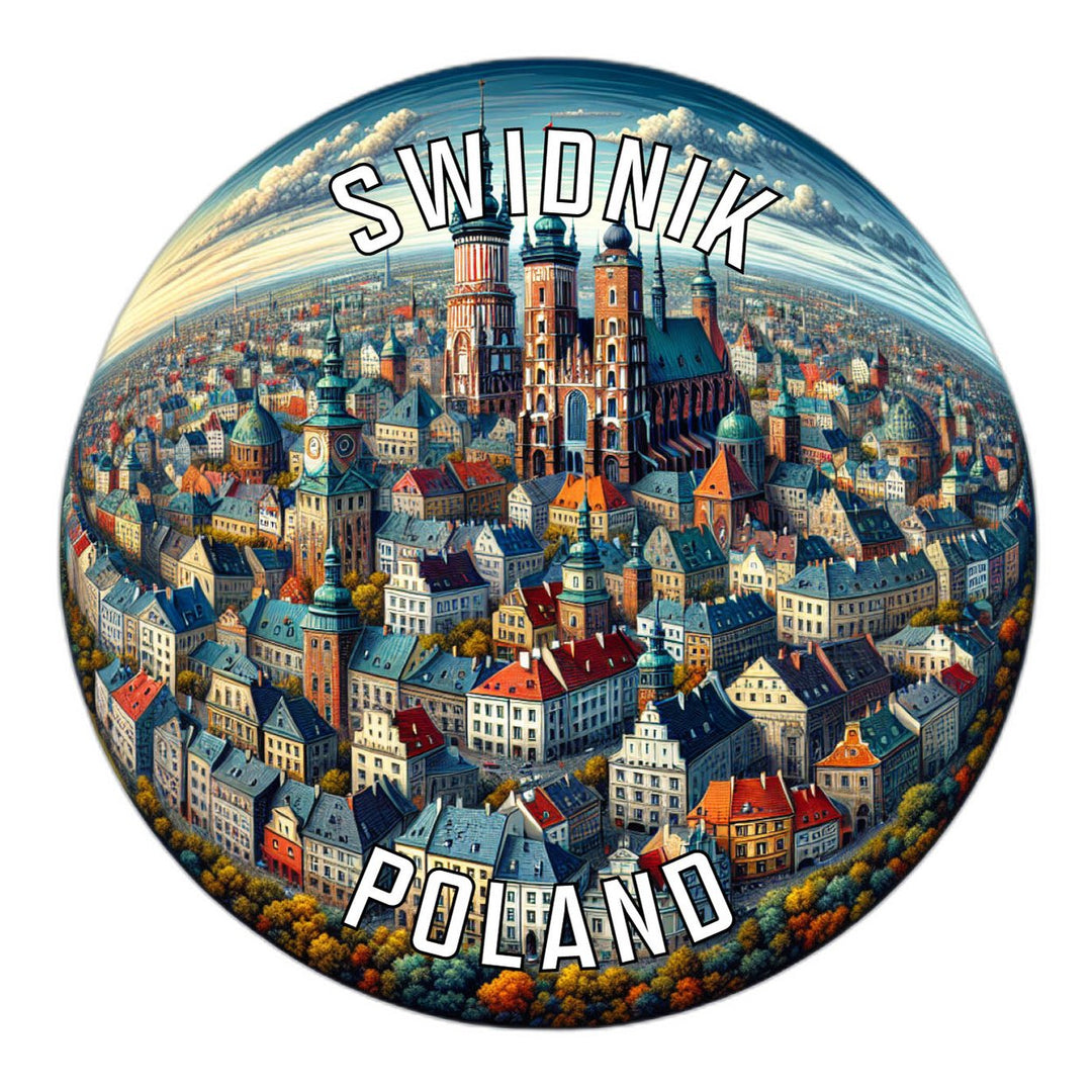 Swidnik Poland Souvenir Die Cut Flat Magnet Image 1