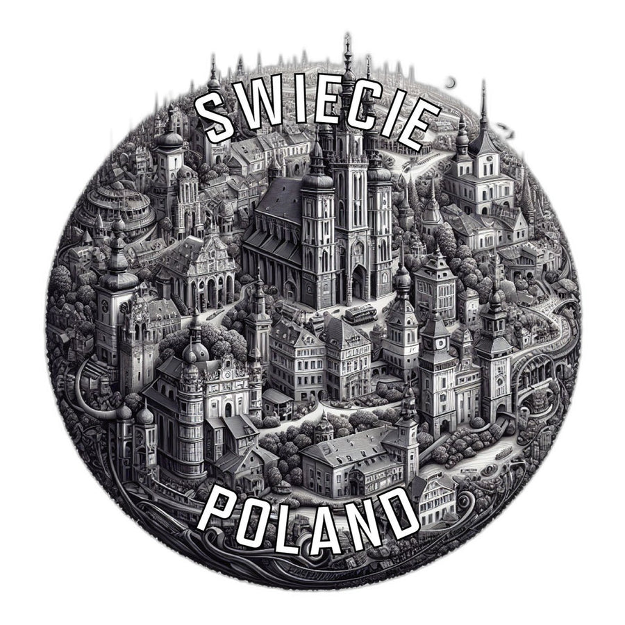 Swiecie Poland Souvenir Die Cut Flat Magnet Image 1