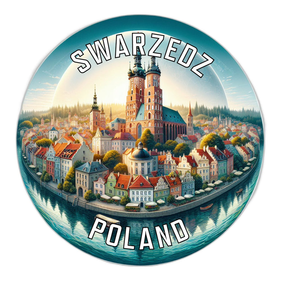 Swarzedz Poland Souvenir Die Cut Flat Magnet Image 1