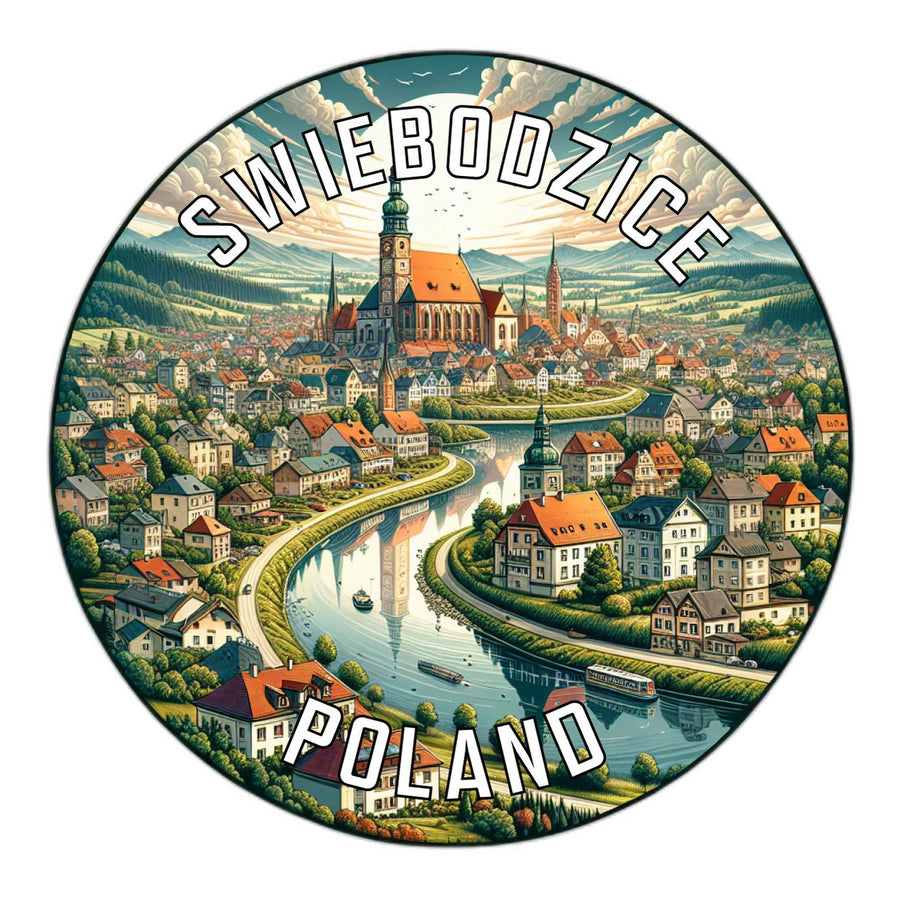 Swiebodzice Poland Souvenir Die Cut Flat Magnet Image 1