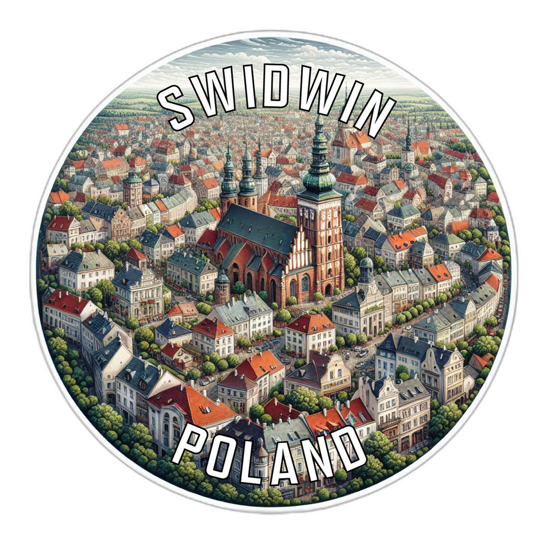 Swidwin Poland Souvenir Die Cut Flat Magnet Image 1