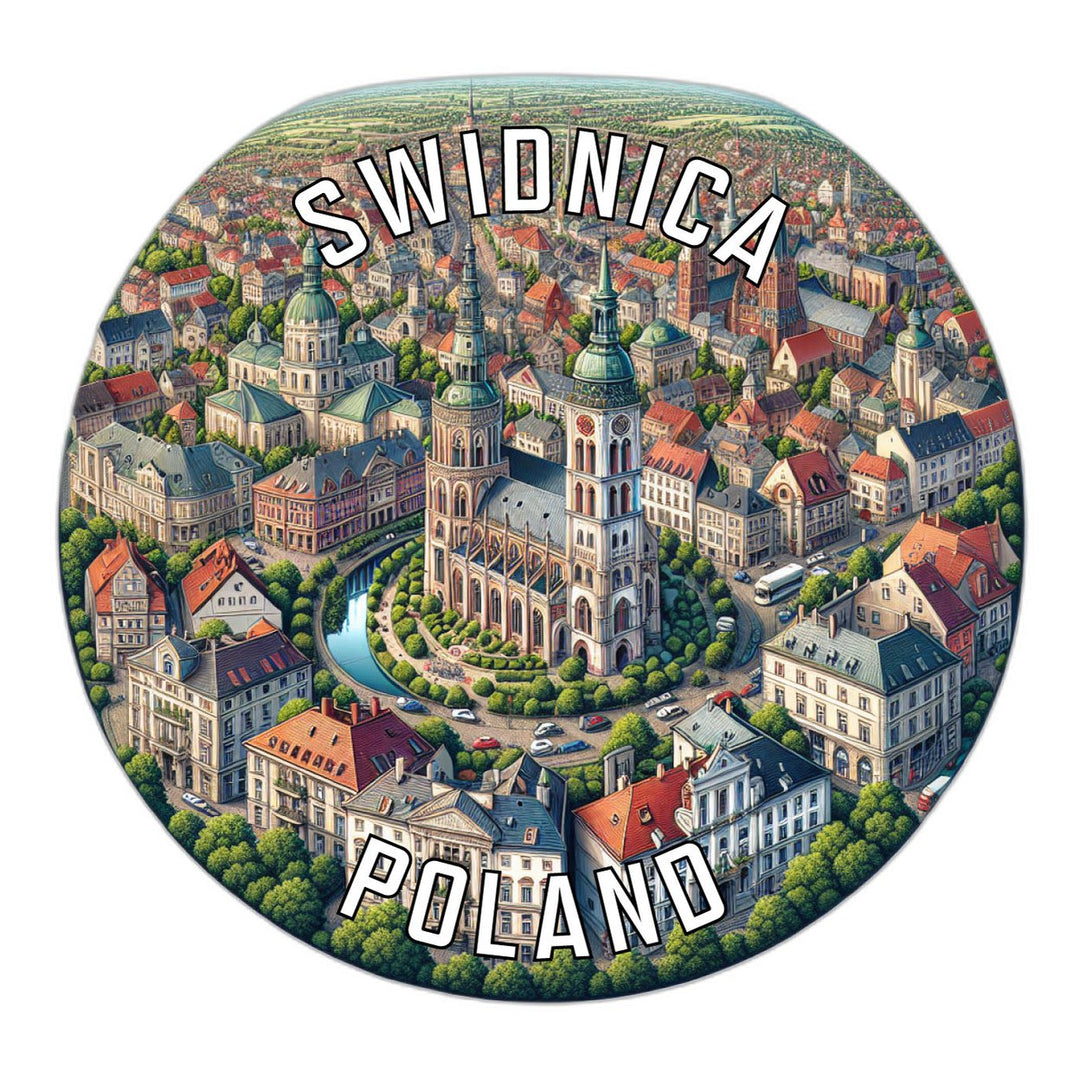 Swidnica Poland Souvenir Die Cut Flat Magnet Image 1