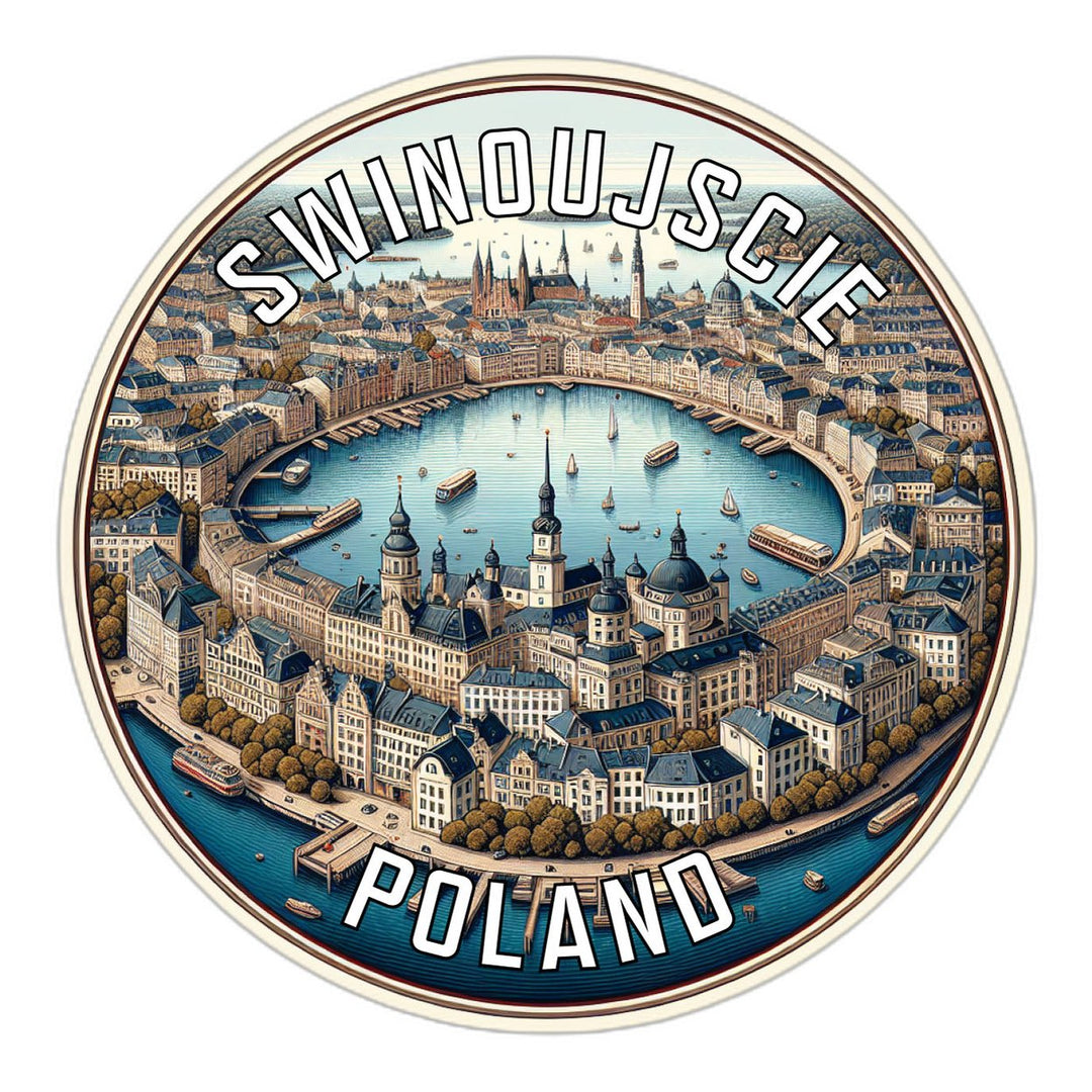 Swinoujscie Poland Souvenir Die Cut Flat Magnet Image 1