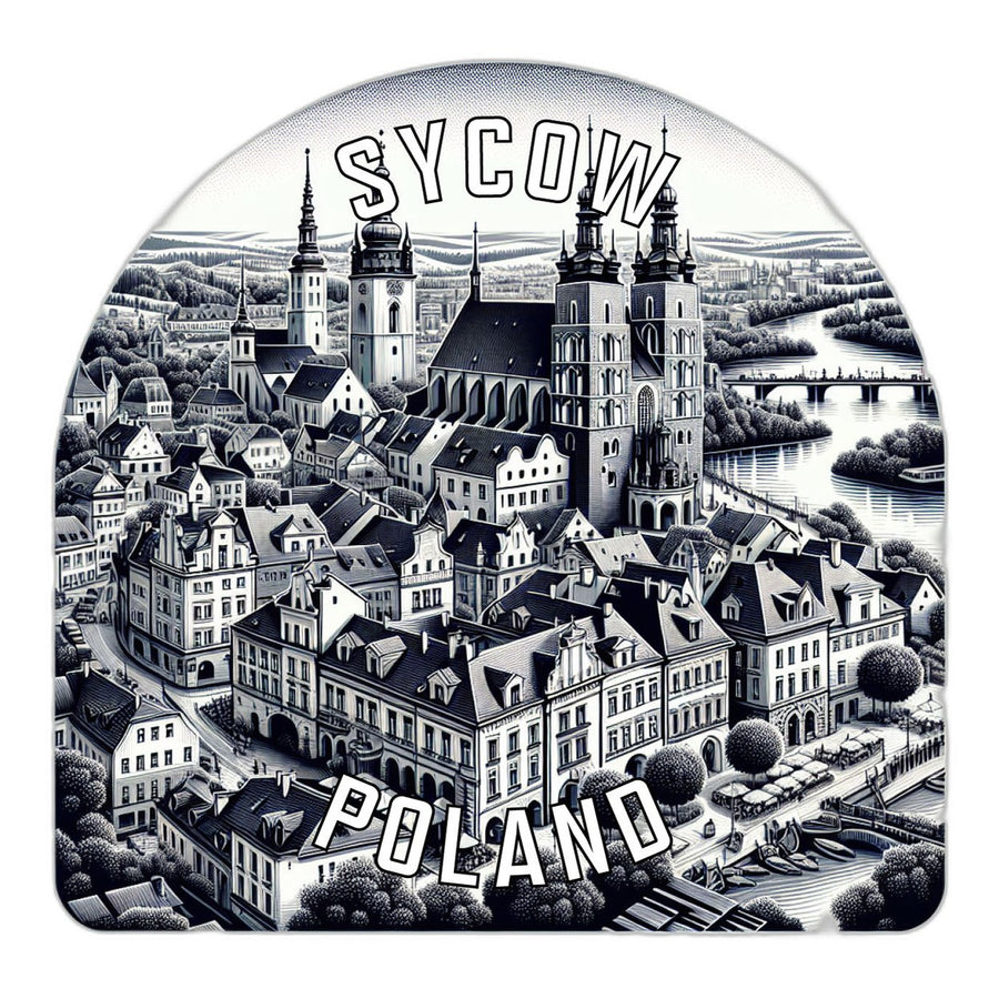 Sycow Poland Souvenir Die Cut Flat Magnet Image 1