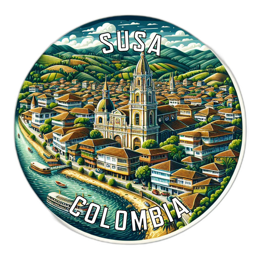 Susa Colombia Souvenir Die Cut Flat Magnet Image 1