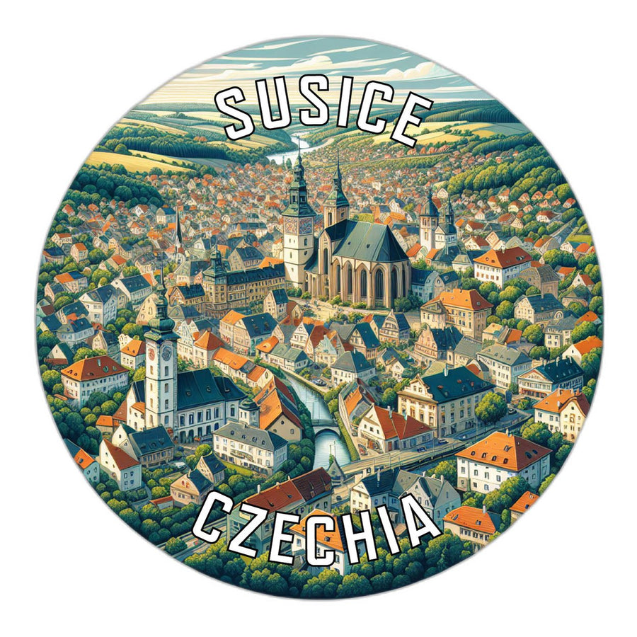 Susice Czechia Souvenir Die Cut Flat Magnet Image 1