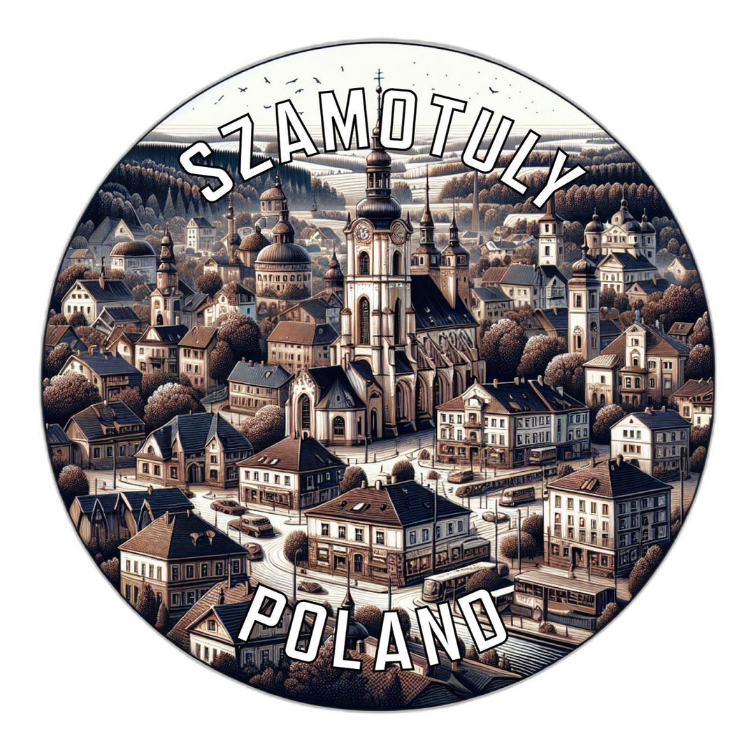 Szamotuly Poland Souvenir Die Cut Flat Magnet Image 1