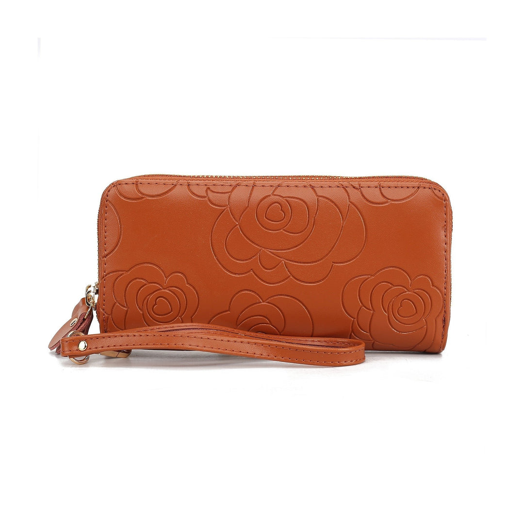 MKFCollection Ellie Leather Wallet - Vegan Leather Designer Handbag Image 4