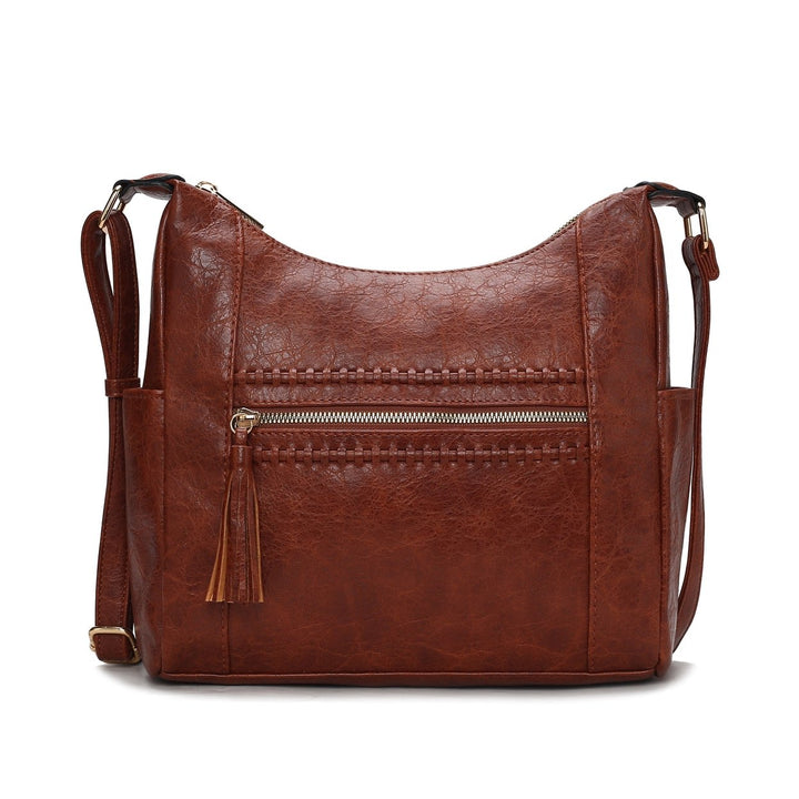 MKFCollection Marseille Shoulder Bag - Vegan Leather Designer Handbag Image 8