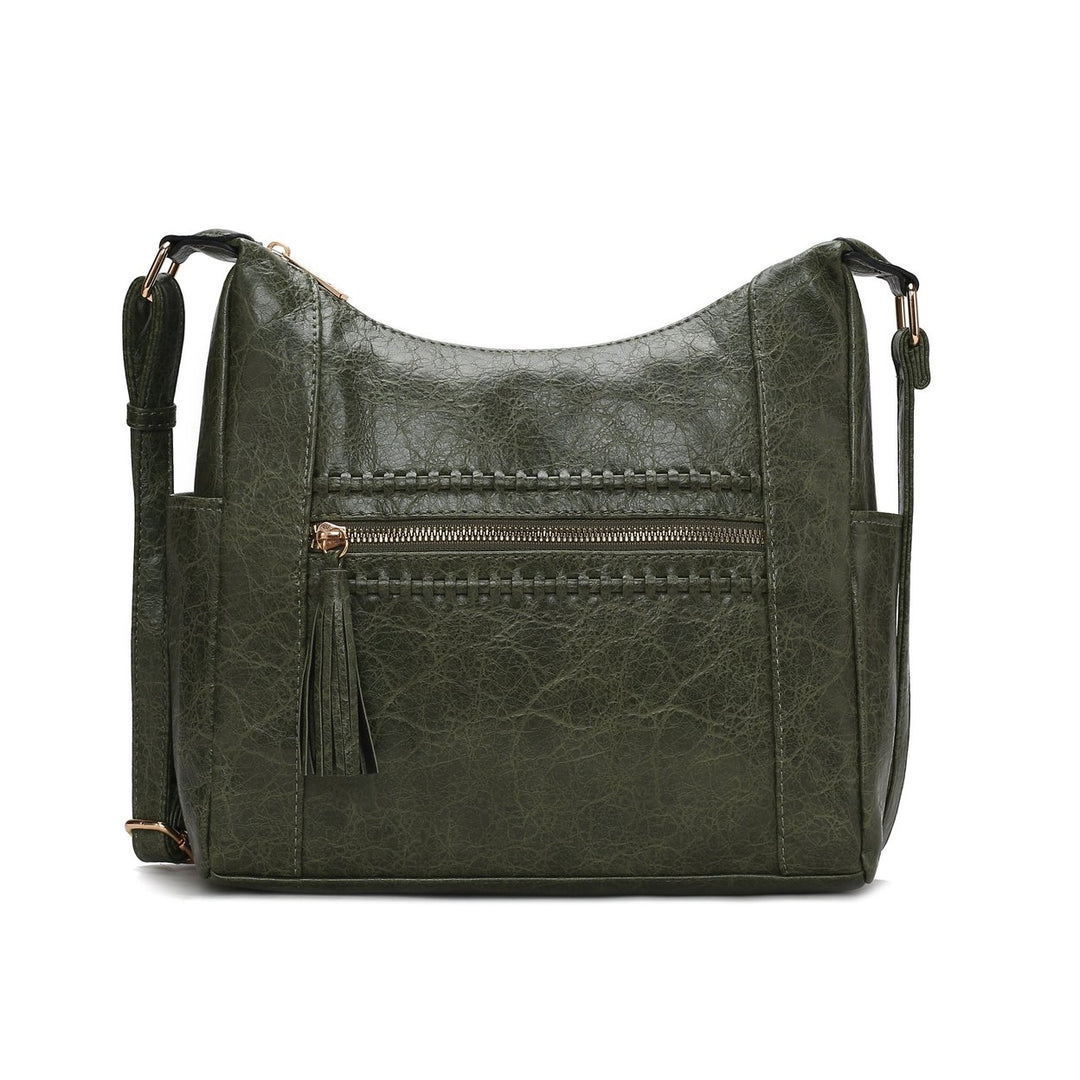 MKFCollection Marseille Shoulder Bag - Vegan Leather Designer Handbag Image 1