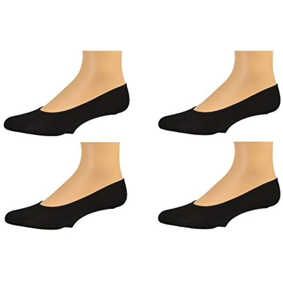 Women Premium Bamboo No Show Low-Cut Seamless Toe liners Socks-4 Pairs Image 1