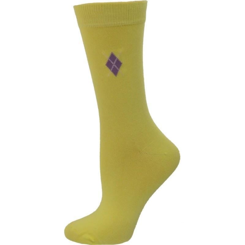 Womens Argyle Pattern Bamboo Crew Socks Image 4