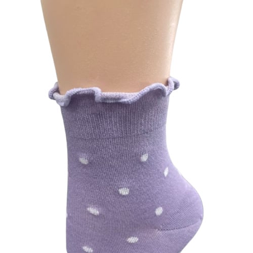 Womens Bamboo Socks - Low Cut Quarter Scalloped Edge Pastel Colors Image 3