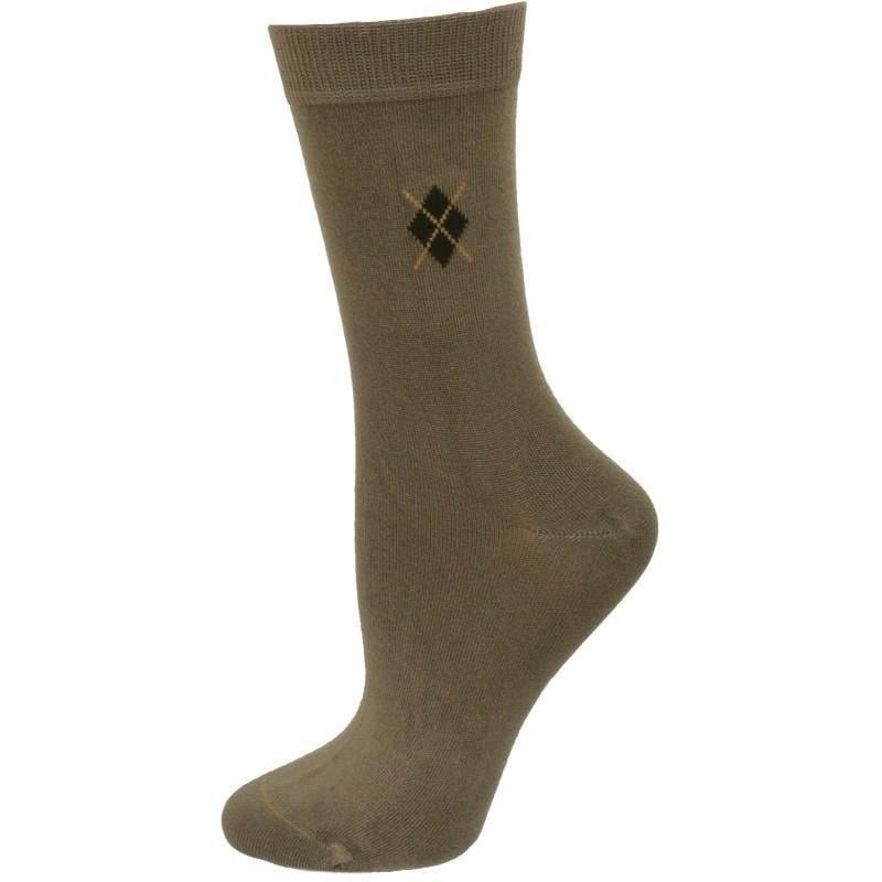 Womens Argyle Pattern Bamboo Crew Socks Image 7