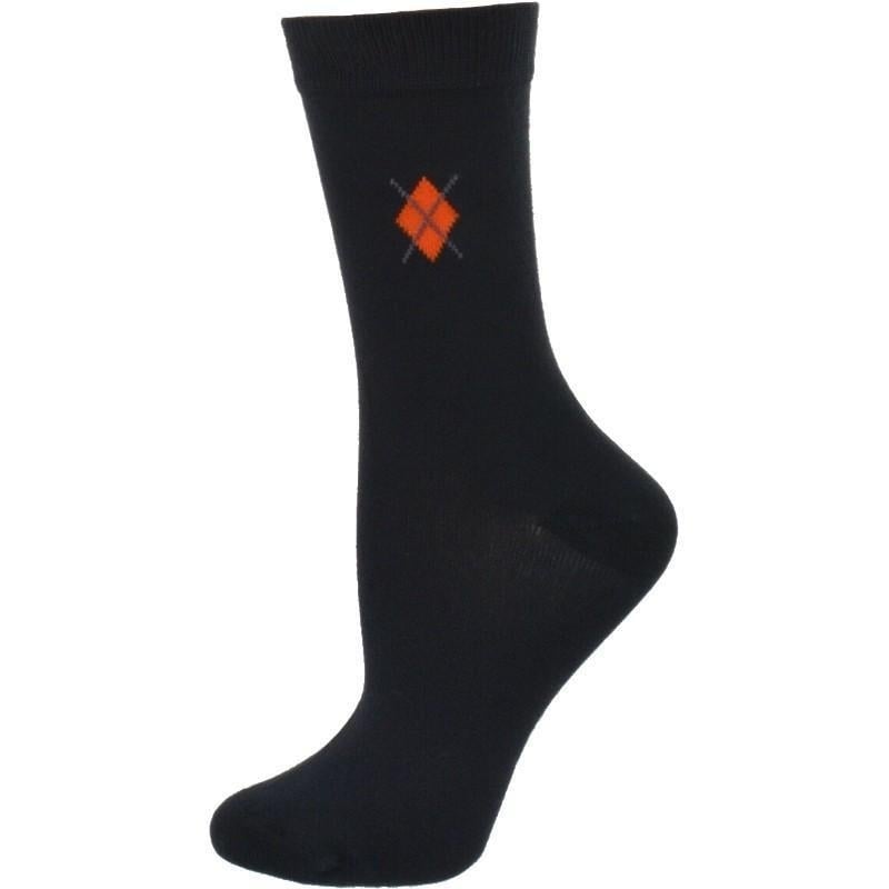 Womens Argyle Pattern Bamboo Crew Socks Image 11