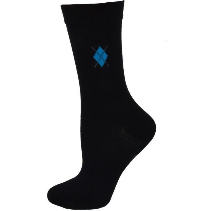 Womens Argyle Pattern Bamboo Crew Socks Image 12