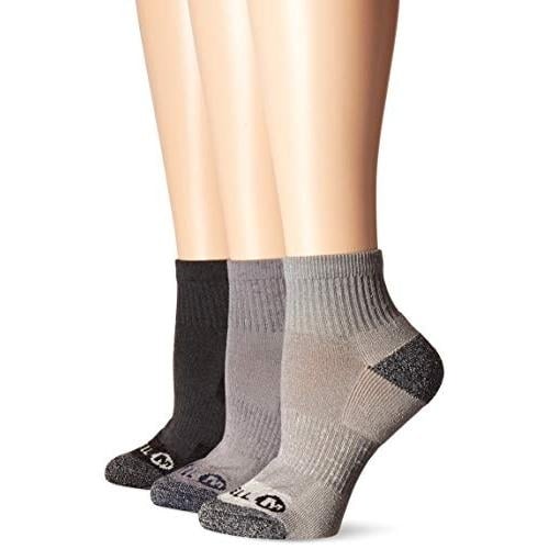 Merrell Mens and Womens Recycled Everyday Low Cut Tab Socks 3 Pair Pack - Repreve Arch Support Band and Breathable Mesh Image 1