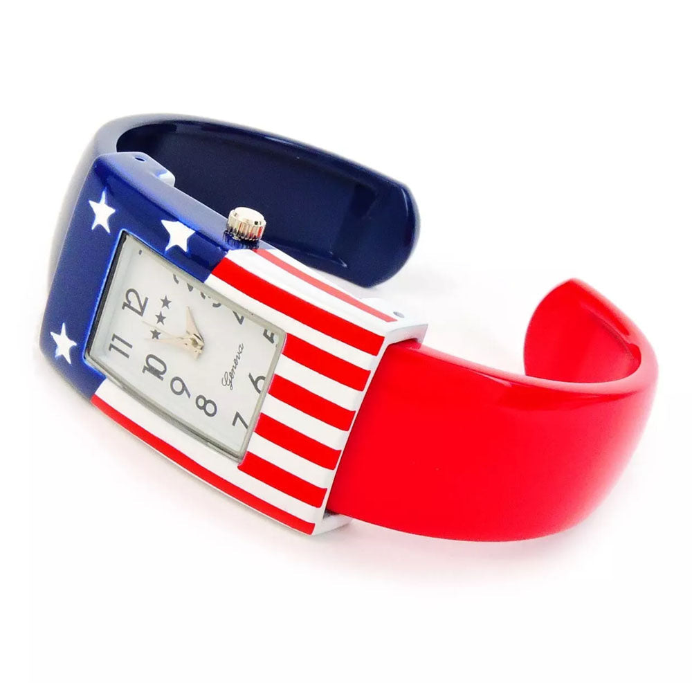 USA Flag Small Size Bangle Cuff Watch Image 2