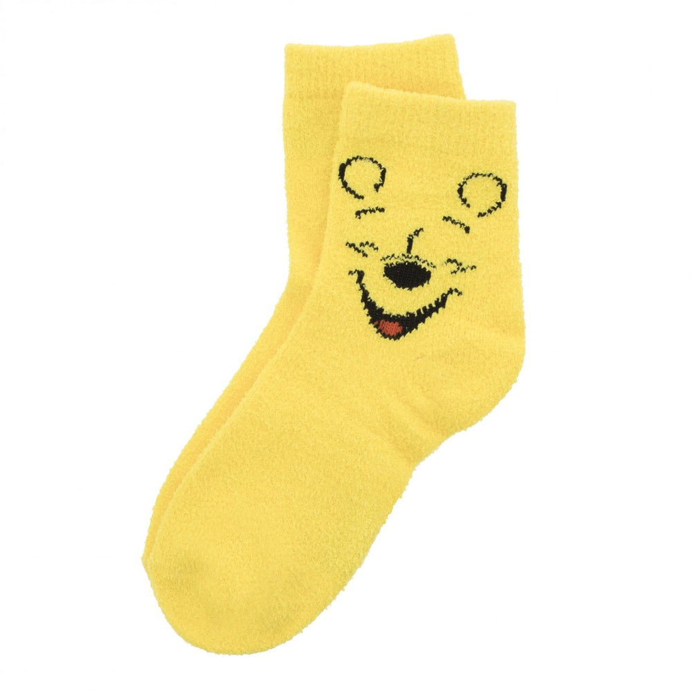 Winnie The Pooh Beary Cute Fuzzy Crew Socks 3-Pair Box Set Image 2