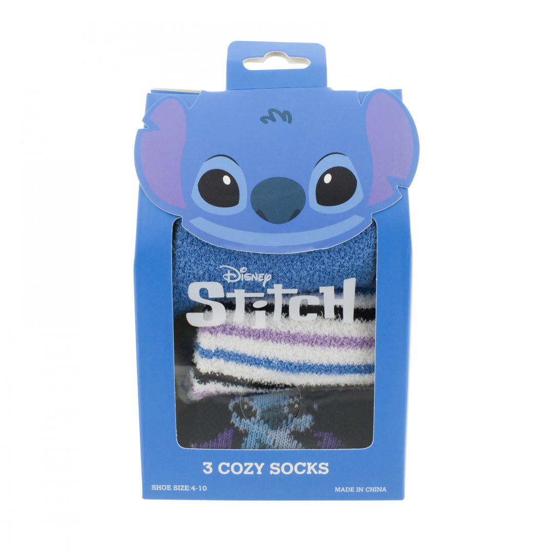 Lilo and Stitch Chillin Fuzzy Crew Socks 3-Pair Box Set Image 3