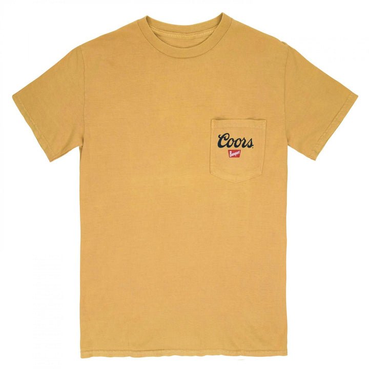 Coors Banquet Old Gold Front and Back Print Pocket Tee Image 3