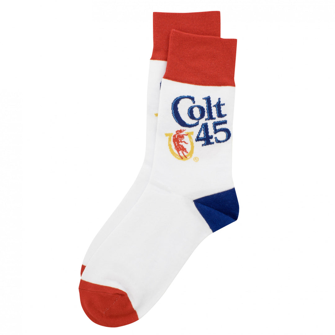 Colt 45 Blue Logo Crew Socks Image 1