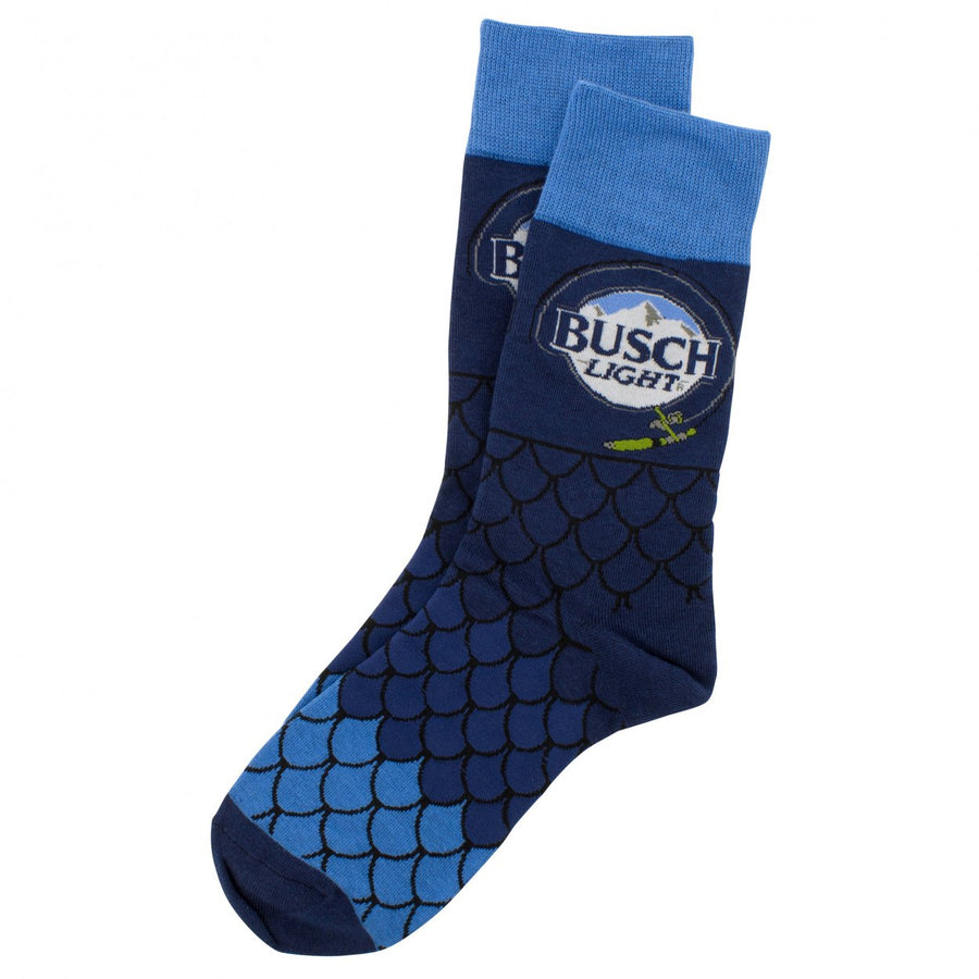 Busch Light Fishing Scales Crew Socks Image 1