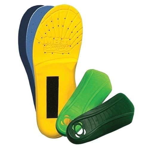 MEGAComfort Inc. unisex adult Multi-Thotic 3-in-1 Orthotic Insoles shoe insoles Yellow Green Men s Size 6-7 Women Size Image 1