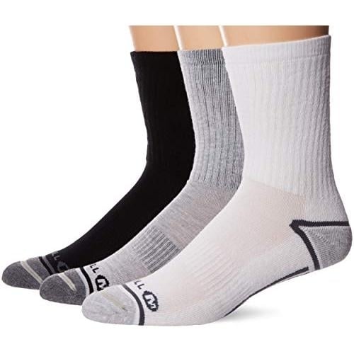 Merrell Mens Gray Performance Hiker Socks 3 Pack Low Quarter Crew Support Image 4