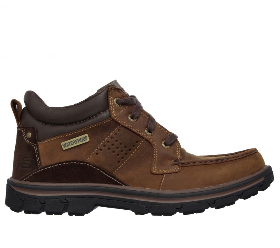 Skechers Mens Segment - Melego Waterproof Leather Chukka Boot Brown - 64522-CDB 12-EW BROWN Image 1