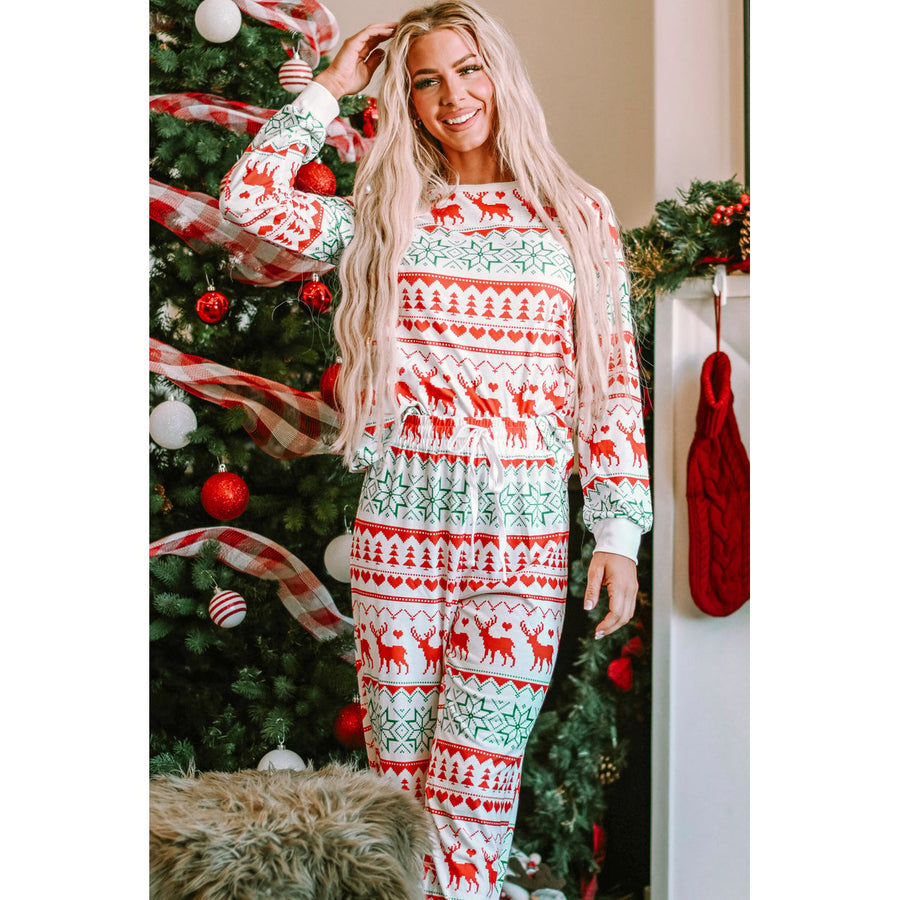 Christmas Pullover and Pants Lounge Set Image 1