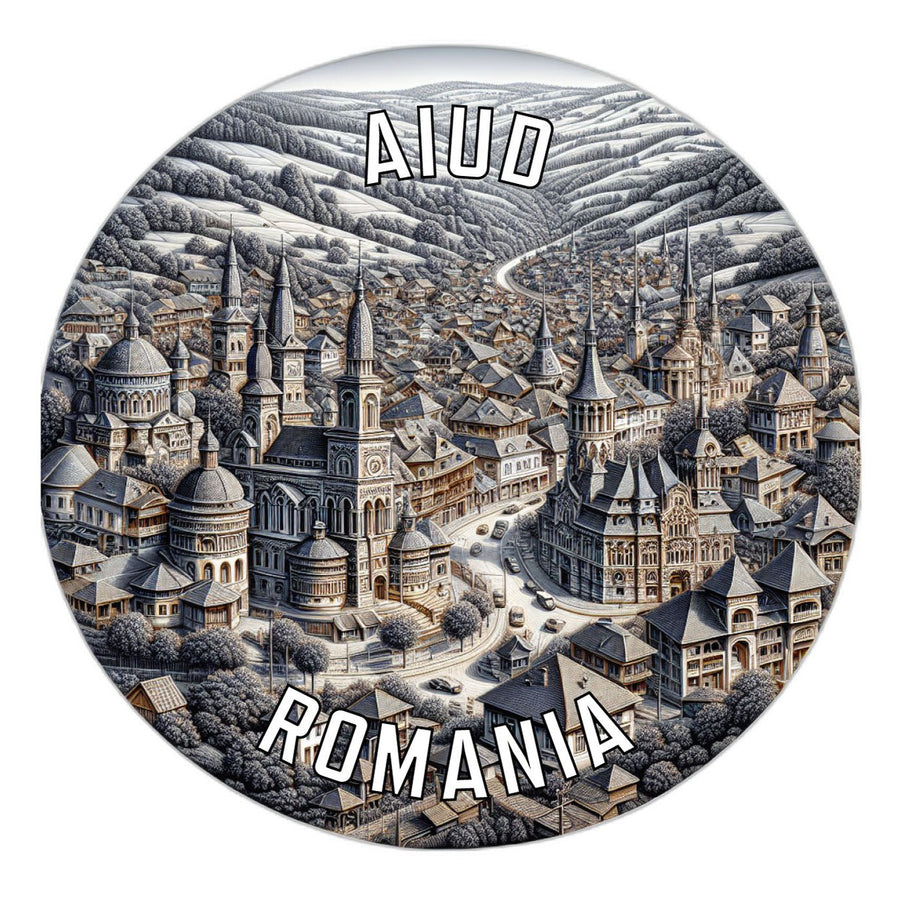 Aiud Romania Souvenir Vinyl Decal Sticker Image 1