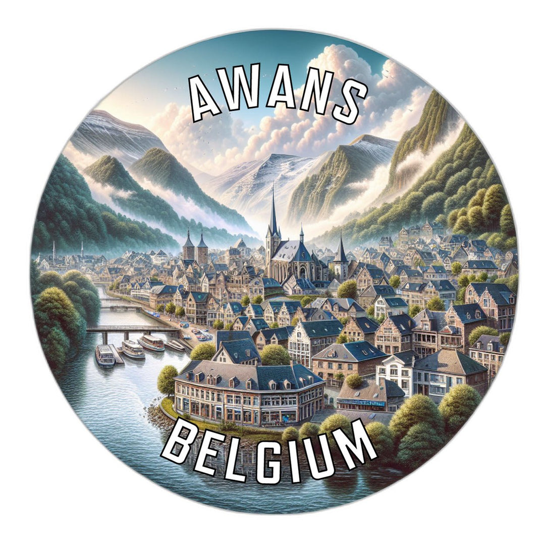 Awans Belgium Souvenir Vinyl Decal Sticker Image 1