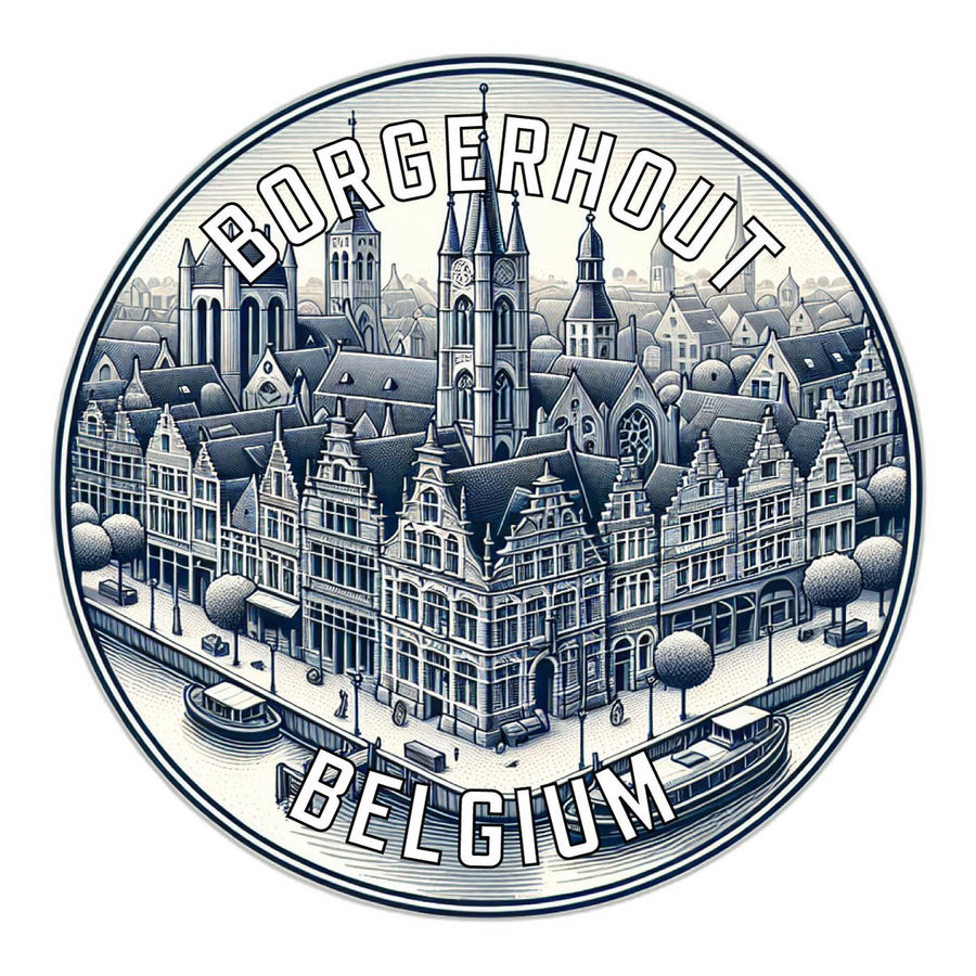 Borgerhout Belgium Souvenir Vinyl Decal Sticker Image 1