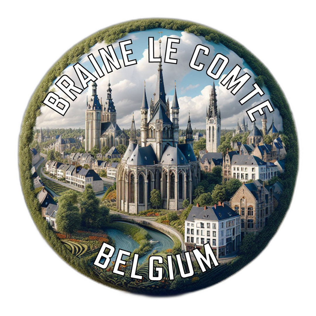 Braine le Comte Belgium Souvenir Vinyl Decal Sticker Image 1